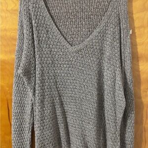 American Eagle Outfitters Charcoal V-Neck Sweater